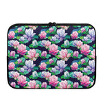 Vintage Lotus Floral Print Laptop Sleeve