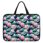 Vintage Lotus Floral Print Laptop Sleeve With Handle