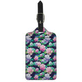 Vintage Lotus Floral Print Luggage Tag