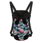 Vintage Lotus Floral Print Pet Carrier Backpack