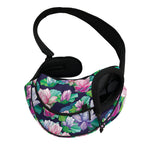 Vintage Lotus Floral Print Pet Sling Carrier