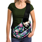 Vintage Lotus Floral Print Pet Sling Carrier