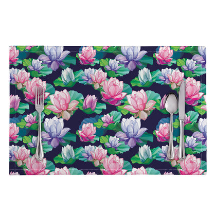 Vintage Lotus Floral Print Placemat