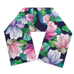 Vintage Lotus Floral Print Scarf