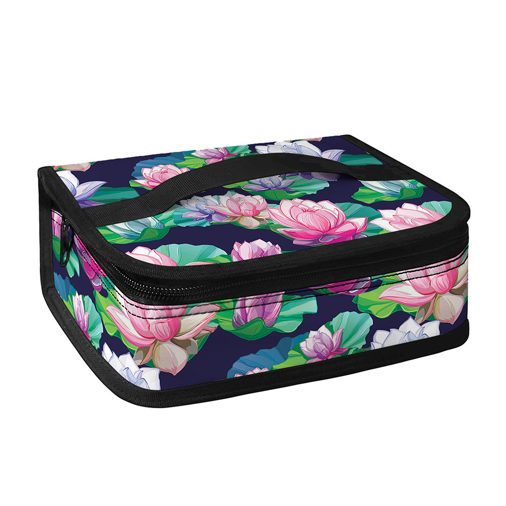 Vintage Lotus Floral Print Small Lunch Bag