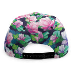 Vintage Lotus Floral Print Snapback Cap