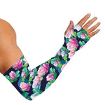 Vintage Lotus Floral Print Sun Protection Arm Sleeves