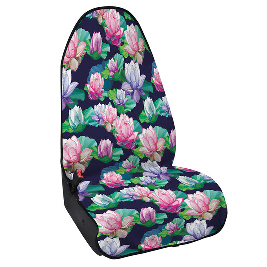 Vintage Lotus Floral Print Waterproof Car Seat Cover