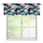 Vintage Lotus Floral Print Window Valance