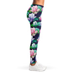 Vintage Lotus Floral Print Women's Leggings
