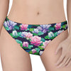 Vintage Lotus Floral Print Women's Thong