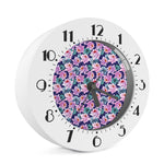 Vintage Lotus Flower Print Alarm Clock