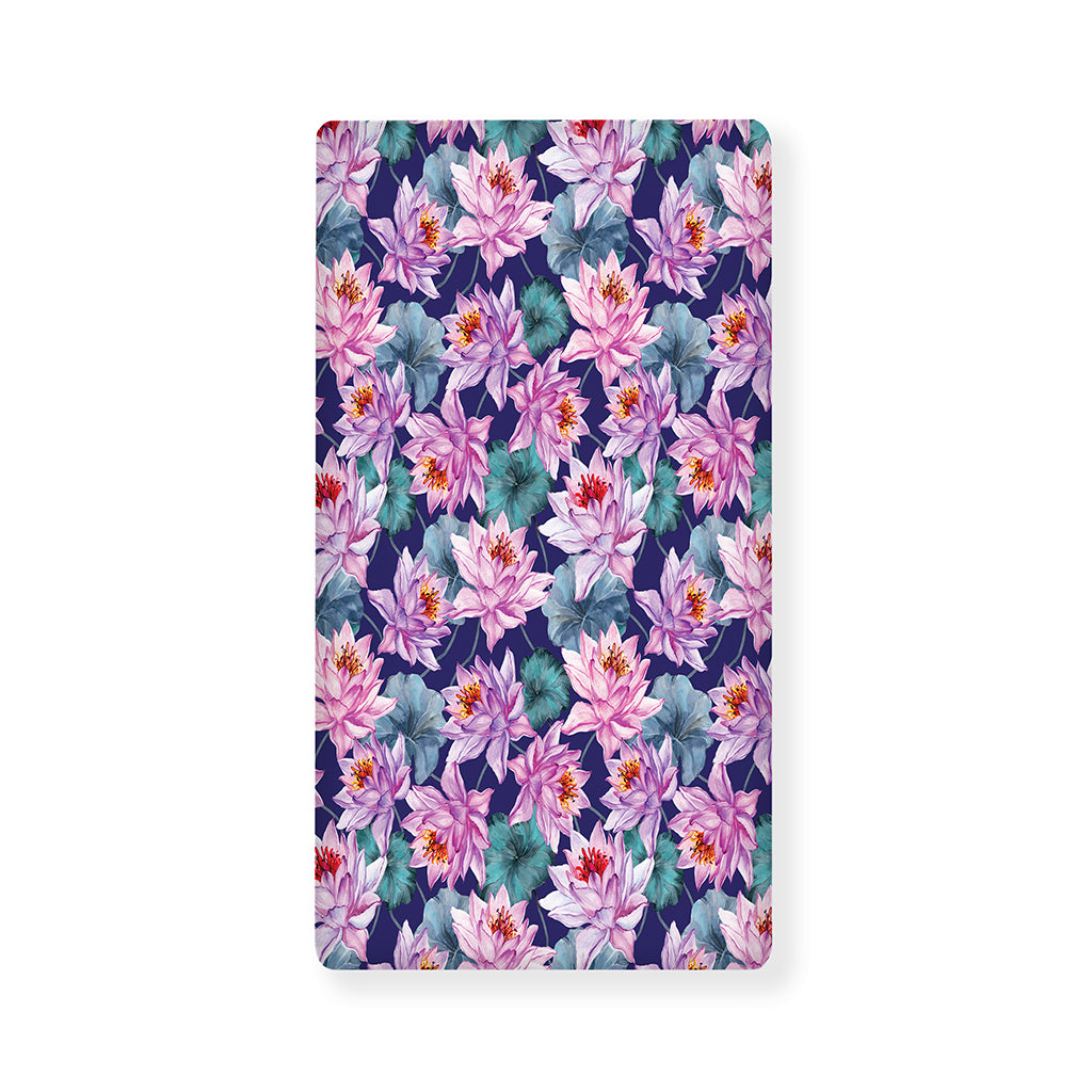 Vintage Lotus Flower Print Baby Crib Sheet