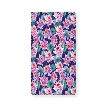 Vintage Lotus Flower Print Baby Crib Sheet