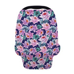 Vintage Lotus Flower Print Baby Seat Cover