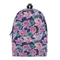 Vintage Lotus Flower Print School Backpack