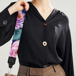 Vintage Lotus Flower Print Bag Strap