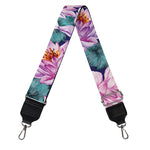 Vintage Lotus Flower Print Bag Strap