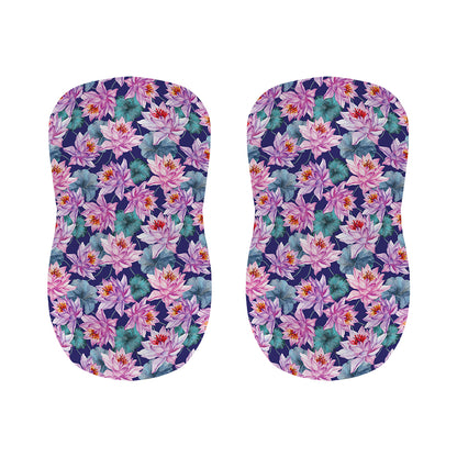 Vintage Lotus Flower Print Bar Stool Covers