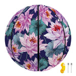 Vintage Lotus Flower Print Basketball