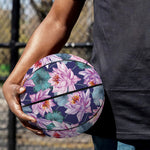 Vintage Lotus Flower Print Basketball