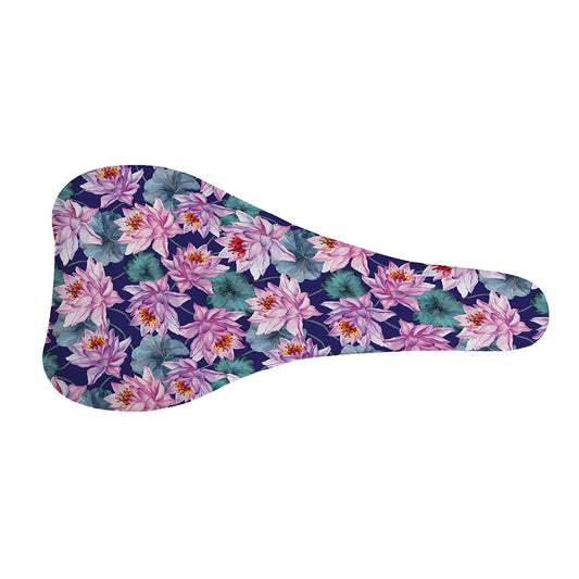 Vintage Lotus Flower Print Bicycle Seat Cover