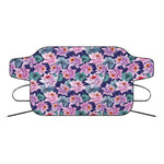 Vintage Lotus Flower Print Car Windshield Snow Cover