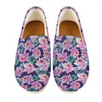 Vintage Lotus Flower Print Casual Shoes