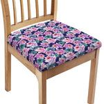 Vintage Lotus Flower Print Chair Cushion Cover