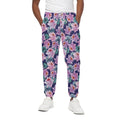 Vintage Lotus Flower Print Cotton Sweatpants