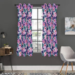Vintage Lotus Flower Print Curtain