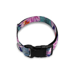 Vintage Lotus Flower Print Dog Collar