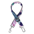Vintage Lotus Flower Print Dog Seat Belt