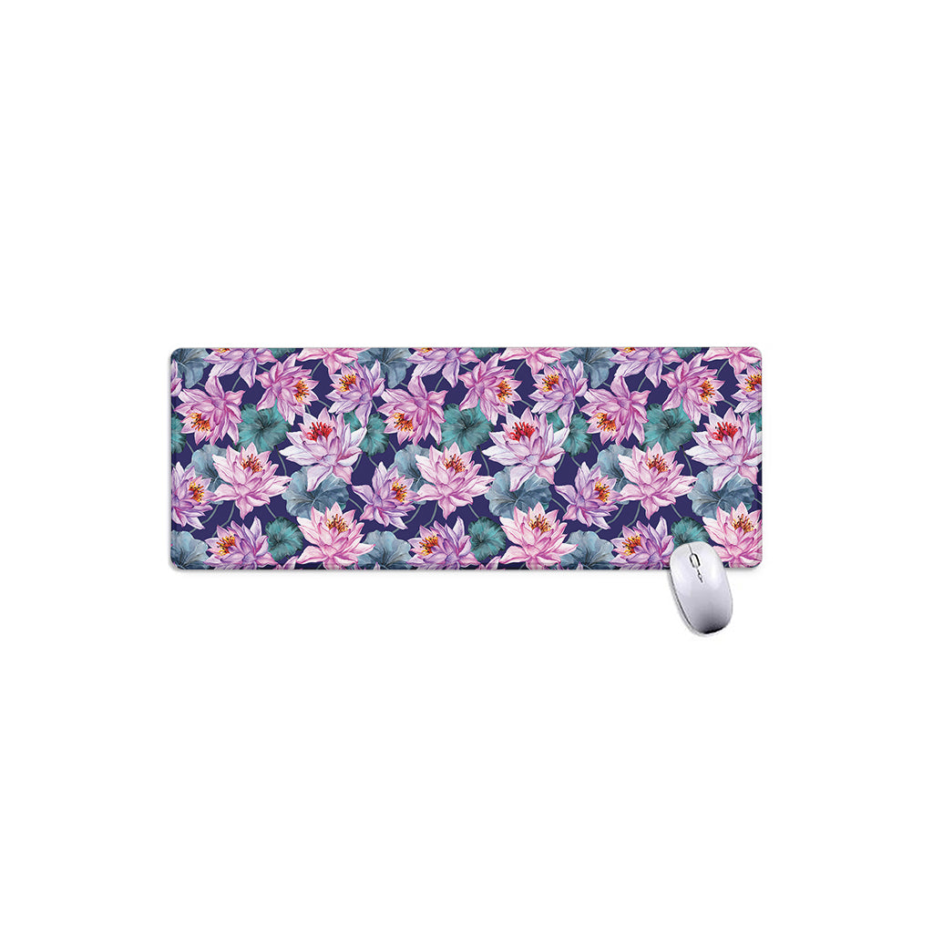 Vintage Lotus Flower Print Extended Mouse Pad