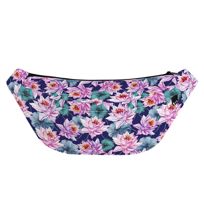 Vintage Lotus Flower Print Fanny Pack