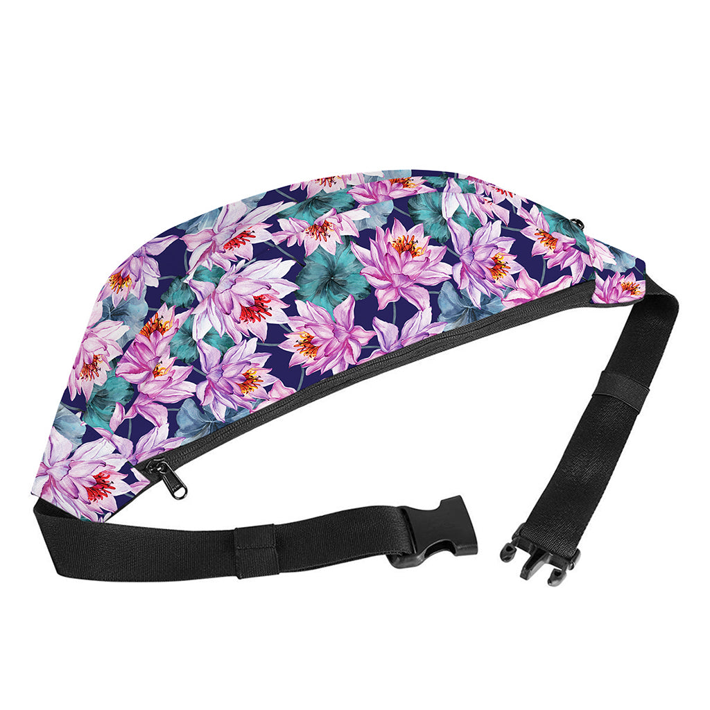 Vintage Lotus Flower Print Fanny Pack
