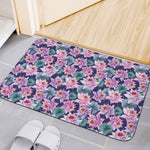 Vintage Lotus Flower Print Indoor Door Mat