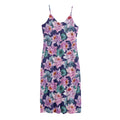 Vintage Lotus Flower Print Jersey Midi Cami Dress