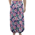 Vintage Lotus Flower Print Lantern Pants