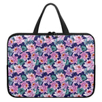 Vintage Lotus Flower Print Laptop Sleeve With Handle