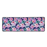 Vintage Lotus Flower Print Long Kitchen Mat