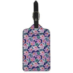 Vintage Lotus Flower Print Luggage Tag