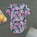 Vintage Lotus Flower Print Men's Bodysuit