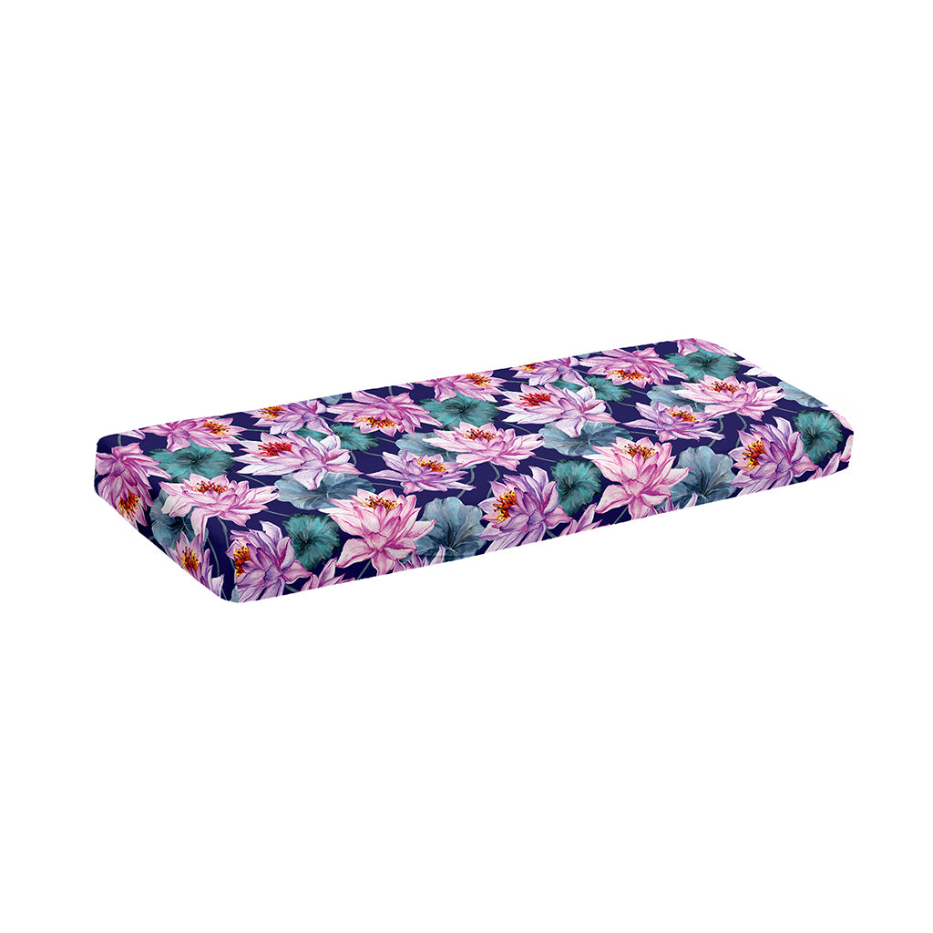 Vintage Lotus Flower Print Piano Keyboard Cover