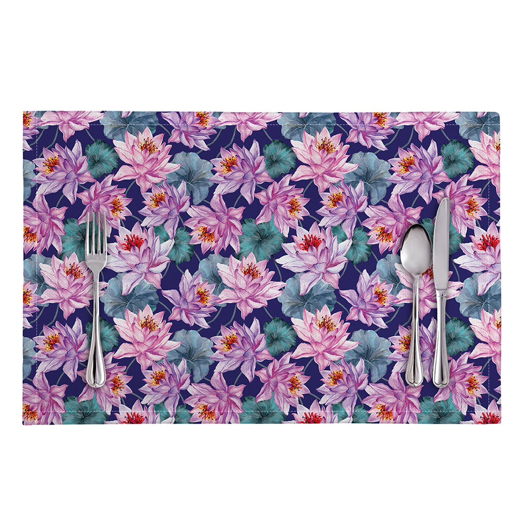 Vintage Lotus Flower Print Placemat
