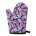 Vintage Lotus Flower Print Single Oven Mitt