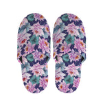 Vintage Lotus Flower Print Slippers
