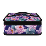 Vintage Lotus Flower Print Small Lunch Bag
