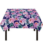 Vintage Lotus Flower Print Tablecloth