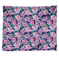 Vintage Lotus Flower Print Tapestry